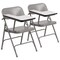 Emma and Oliver 2 Pack Premium Steel Folding Chair with Right Handed Tablet Arm